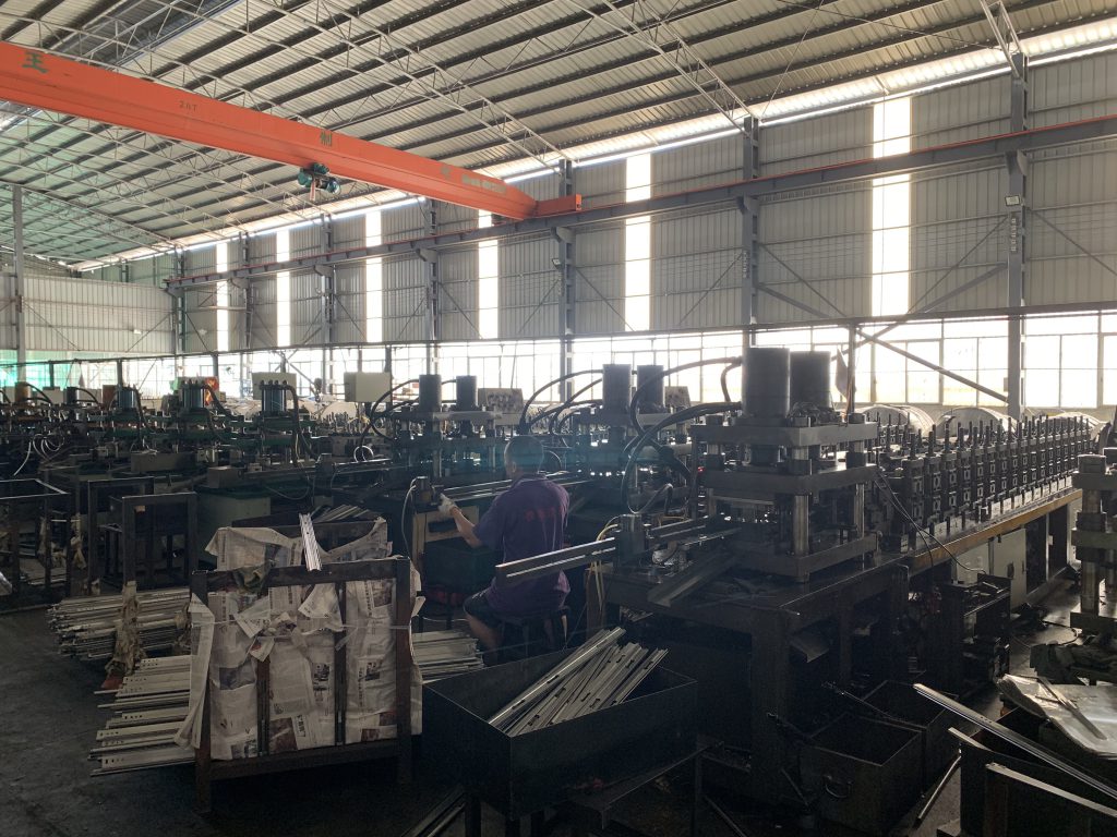 Production line in factory workshop